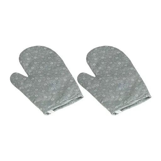 Bellatex Kuchyňská chňapka Pnoucí kvítek šedá, 28 x 18 cm, 2 ks