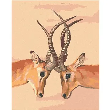 Zuty - Malování podle čísel - ANTILOPA (D. RUSTY RUST), 80x100 cm, vypnuté plátno na rám (HRAmmb02757nad)