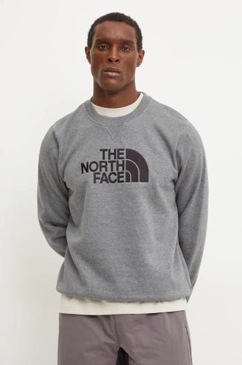 Mikina The North Face Drew Peak pánska, šedá farba, melanžová, NF0A89EKDYY1