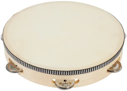 PP World Percussion Wooden Tambourine ~ 25cm Natural