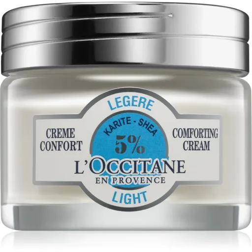 L’Occitane Shea Butter Light Comforting Cream lehký pleťový krém s bambuckým máslem 50 ml