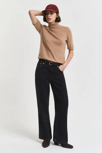 DŽÍNY GANT BLACK RELAXED STRAIGHT JEANS BLACK WORN IN