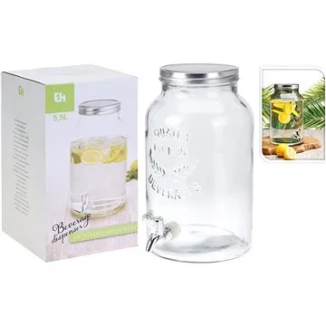 Koopman Skleněný dávkovač nápojů 5,5 l (KCD1000030)