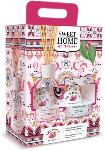 Sweet Home Collection Dárková sada aroma difuzéru se svíčkou Prickly Pear