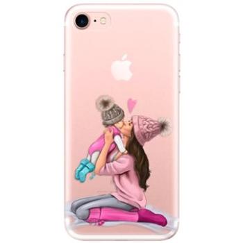 iSaprio Kissing Mom - Brunette and Girl pro iPhone 7/ 8/ SE 2020/ SE 2022 (kmbrugirl-TPU2_i7)