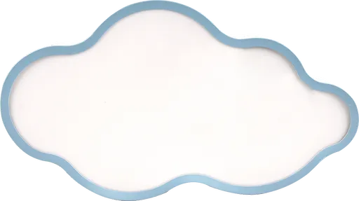 Stropní svítidlo NUVOLA, modré, 18 W, LED, 3000 - 6000 K, bílé stínidlo, s dálkovým ovládáním