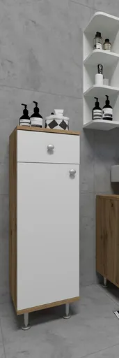 VCM Koupelnová střední skříňka Nilosi, dub medový