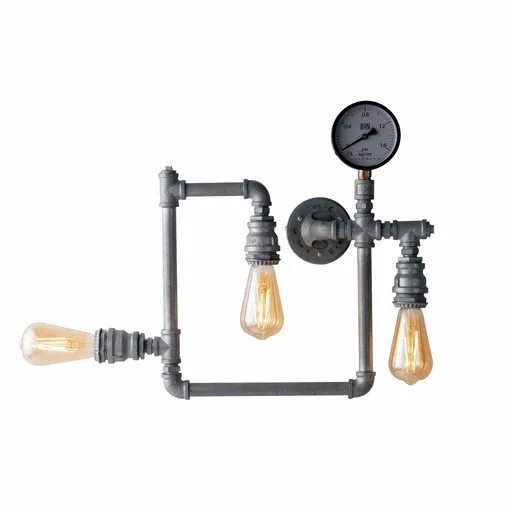 FANEUROPE FAN EUROPE Nástěnné industriální svítidlo Amarcord, pozinkované, 3xE27, 48x9,5x44 cm