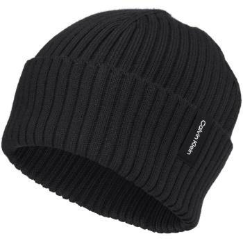 Calvin klein rib knit folded beanie os