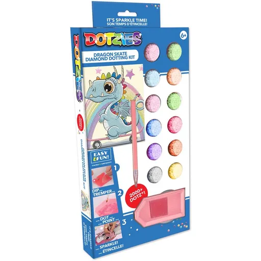 Dotzies Diamantové malování - Drak na skatu