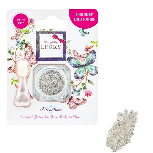 LUKKY stříbrné třpytky na obličej, tělo a vlasy s aplikátorem