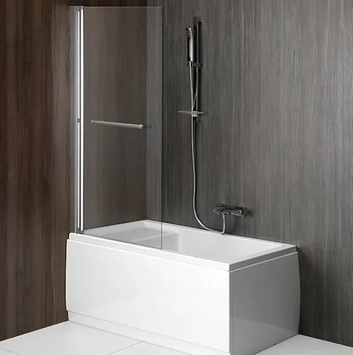 POLYSAN RIONI vanová zástěna s pneumatickým zdvihem, š. 710, stříbrná, čiré sklo 72915