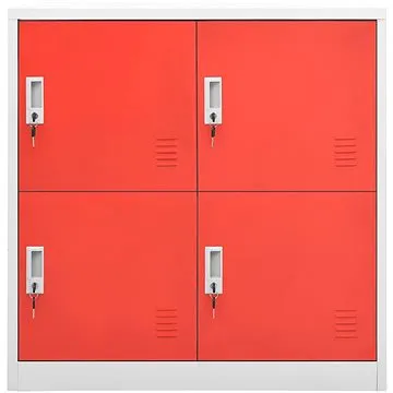 Uzamykatelná skříň světle šedá a červená 336434 (336434)