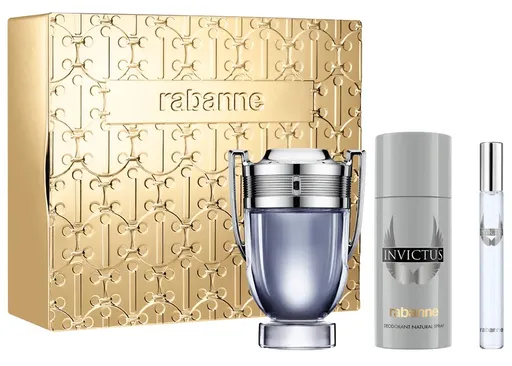 Rabanne Invictus - EDT 100 ml + deodorant ve spreji 150 ml + EDT 10 ml