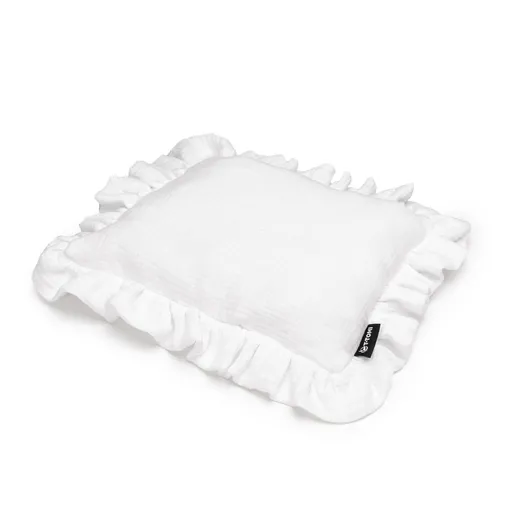 T-tomi BIO Mušelínový polštářek s volánkem White