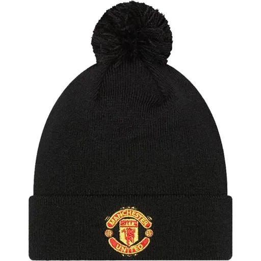 New Era WORDMARK BOBBLE BEANIE MANCHESTER UNITED Dětská zimní čepice, černá, velikost YOUTH