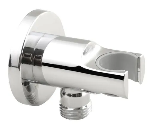 SAPHO Držák sprchy kulatý, pevný, s vyústěním, chrom 1205-09