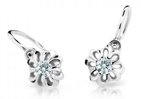 Cutie Diamonds Kytičkové dětské náušnice z bílého zlata s brilianty DC2208-10-00-X-2