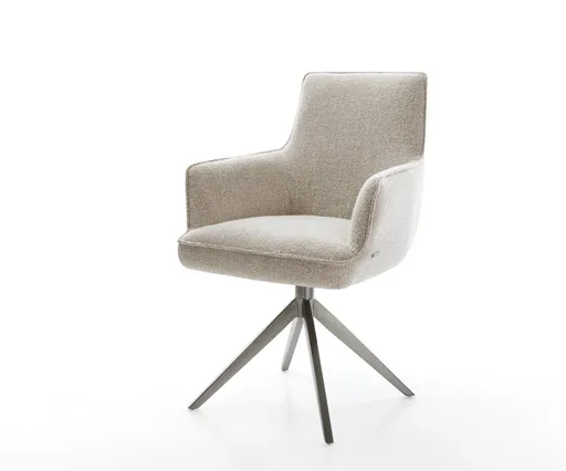 Jídelní židle Heira-Flex s područkami látka Měkký béžová