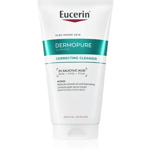 Eucerin DermoPure Clinical Correcting Cleanser exfoliační čisticí gel na obličej a tělo 150 ml