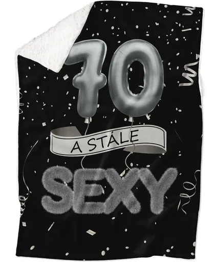 Deka Stále sexy – Černá (věk: 70, Podšití beránkem: ANO)