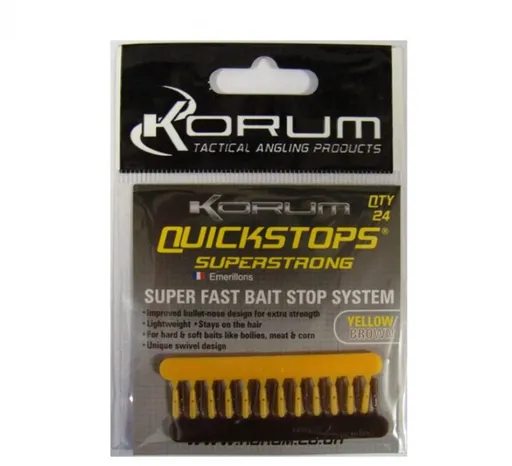 Korum Zarážky Quickstops Yellow & Brown 24ks,Korum Zarážky Quickstops Yellow & Brown 24ks