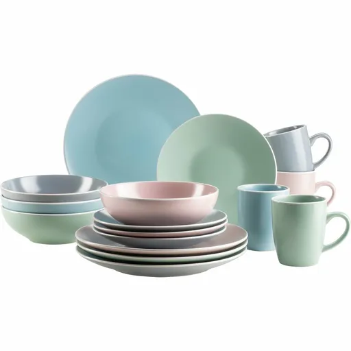 Mäser Jídelní sada nádobí 16 ks ELISSA II – mix barev mat