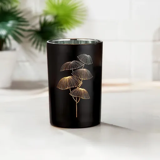 Gilde Skleněný svícen Dagoba, černý