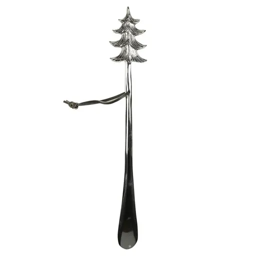 Stříbrná kovová lžíce na obouvání stromek Tree - 51cm Mars & More