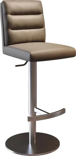 Barová židle Pela-Flex pravá kůže tmavě béžová otočná podnož