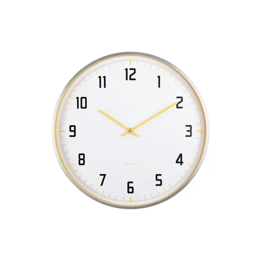 Karlsson 5969BY designové nástěnné hodiny žlutá, pr. 40 cm