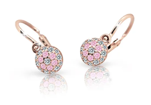 Cutie Jewellery Dětské náušnice z růžového zlata C2150-10-X-4 růžová
