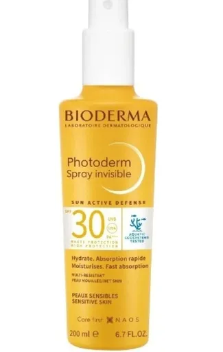 Bioderma Sprej na opalování pro citlivou pokožku SPF 30 Photoderm (Invisible Spray) 200 ml