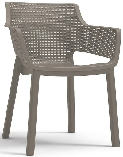 Zahradní plastové křeslo SOFIA (cappuccino)