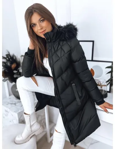 Dámský prošívaný kabát/kabát RADIS černý