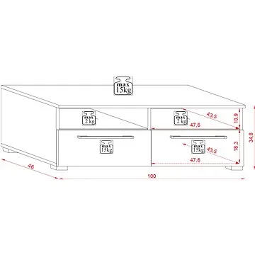 RTV Bonn, dekor dub sonoma, 5903018210520 (vivaldi_TVB10010000OSOS00042)