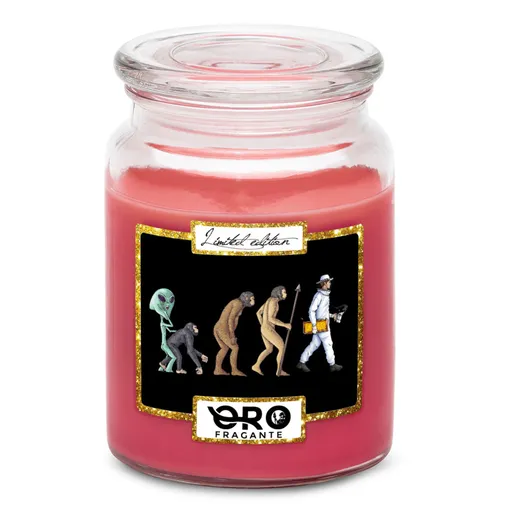 Svíčka Evoluce včelaře (Vůně svíčky: Višně v čokoládě)