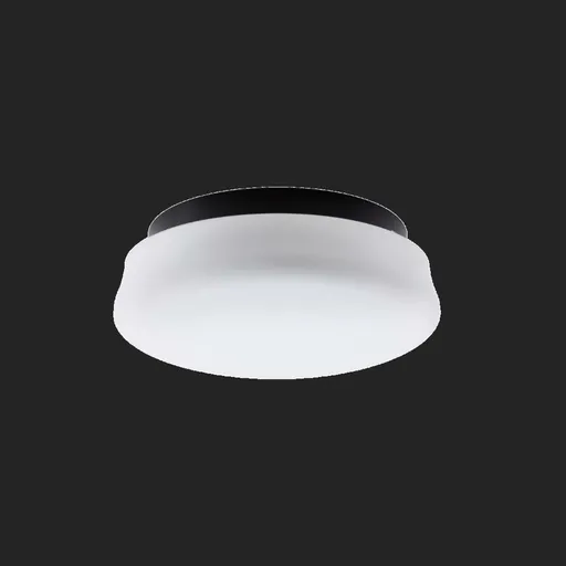 OSMONT RAN61441 RANA stropní/nástěnné skleněné svítidlo černá / bílá IP44 3000 K 10W LED