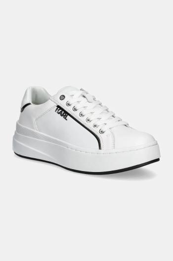 Kožené sneakers boty Karl Lagerfeld KRONOS bílá barva, KL54020