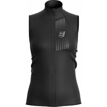 Compressport HURRICANE WINDPROOF VEST W Dámská větruodolná vesta, černá, velikost