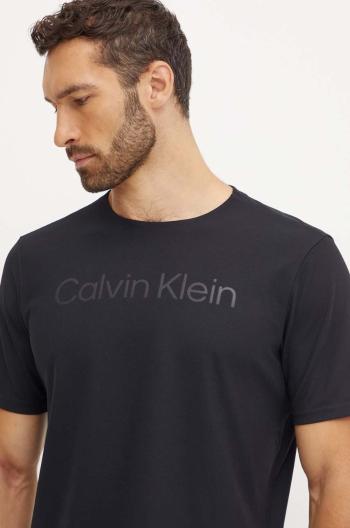 Tréninkové tričko Calvin Klein Performance černá barva, s potiskem, 00GMF4K124