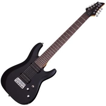 Schecter Deluxe C-8 Satin Black 8 húros elektromos gitár