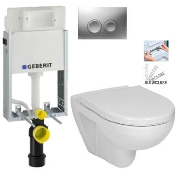 GEBERIT KOMBIFIXBasic vč. matného tlačítka DELTA 25 + WC JIKA LYRA PLUS + SEDÁTKO DURAPLAST SLOWCLOSE 110.100.00.1 21MA LY5