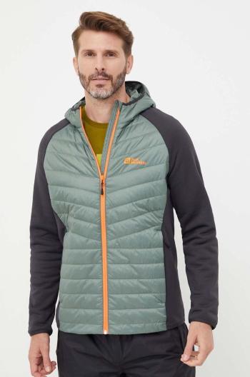 Sportovní bunda Jack Wolfskin Routeburn Pro Hybrid zelená barva