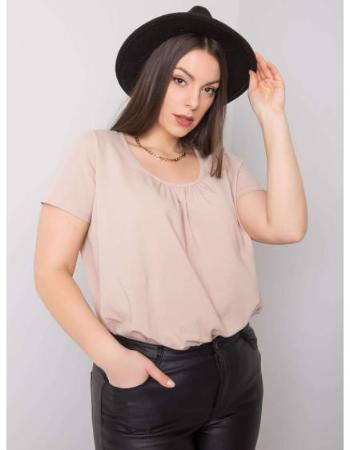 Dámská halenka plus size bavlněná CELESTE béžová