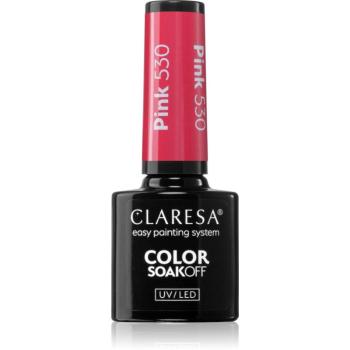 Claresa SoakOff UV/LED Color Rainbow Explosion gelový lak na nehty odstín Pink 530 5 g