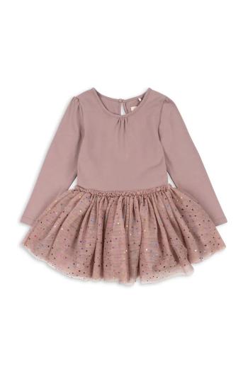 Dívčí šaty Konges Sløjd FAIRY BALLERINA DRESS GRS béžová barva, mini, KS101967