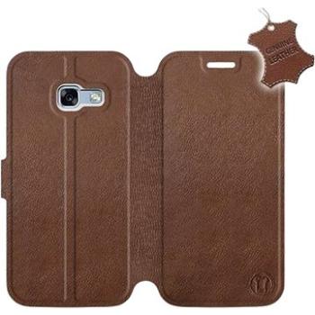 Flip pouzdro na mobil Samsung Galaxy A3 2017 - Hnědé - kožené -  Brown Leather (5903226497812)