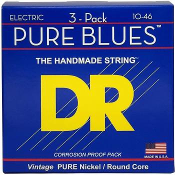 DR Strings PHR-10 Pure Blues 3-Pack Struny pro elektrickou kytaru