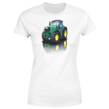 Tričko John Deere 6125R (Velikost: XL, Typ: pro ženy, Barva trička: Bílá)